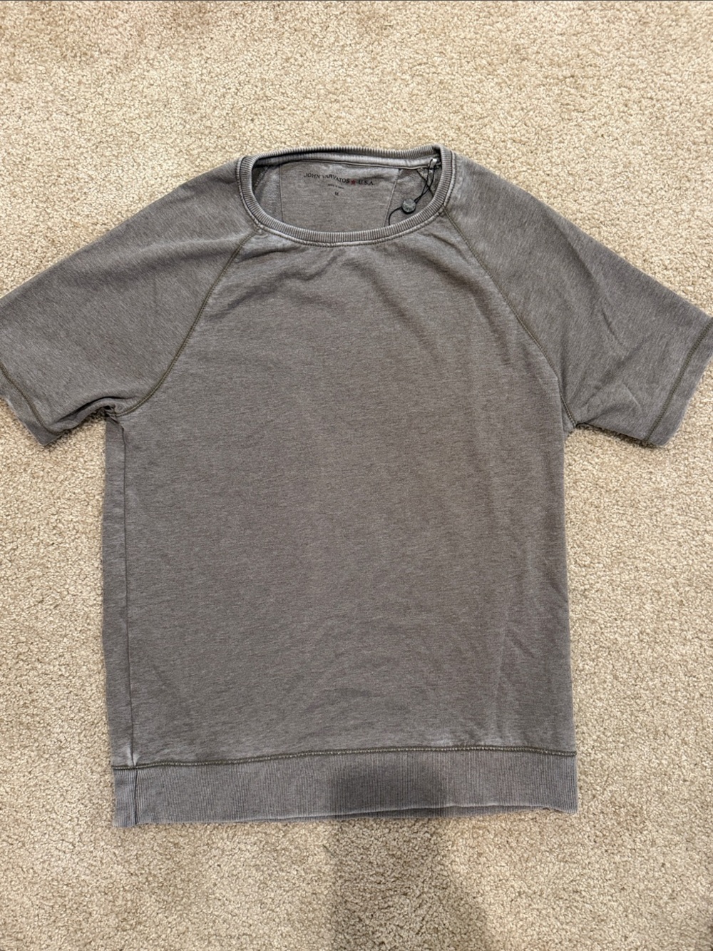 John Varvatos Gray Short Sleeve Crew Tee